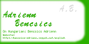 adrienn bencsics business card